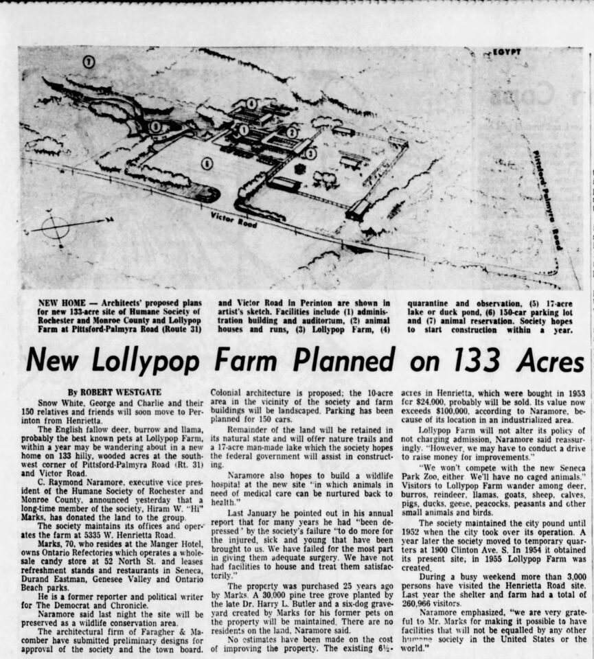 Land in Perinton Donated to Lollypop Farm